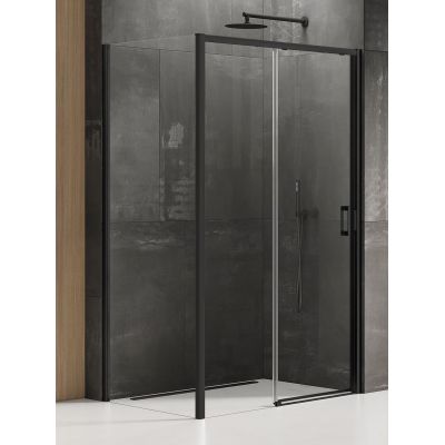 Kabina prysznicowa 110x90 cm prostokątna czarny mat/szkło przezroczyste K1282 New Trendy Prime Black