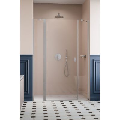 Drzwi prysznicowe 130 cm uchylne szczotkowany/szkło przezroczyste 100381309101L Radaway Nes Brushed Nickel DWJS