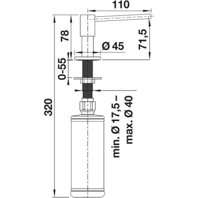 Dozownik do płynów stal 515992 Blanco Piona