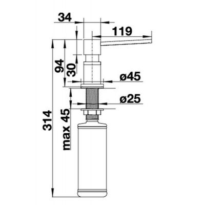 Blanco Lato 525789 dozownik do płynów