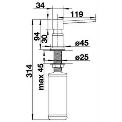 Blanco Lato 525817 dozownik do płynów