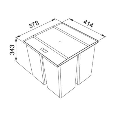 Pojemnik na odpady 29.5 l czerwony 1210494150 Franke EasySort