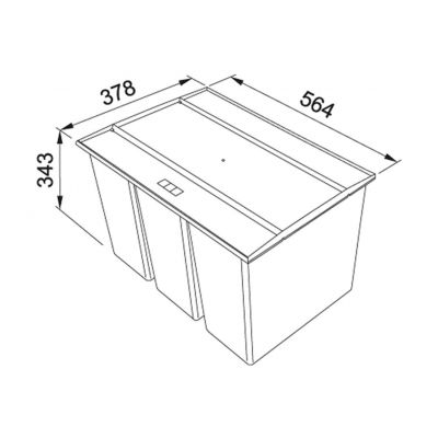 Pojemnik na odpady 43.5 l czerwony 1210494192 Franke EasySort