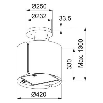 Okap kuchenny 42 cm biały 3450654932 Franke Smart