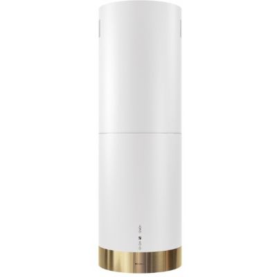 Okap kuchenny 39 cm wyspowy biały-złoty CYLINDROISOLA397LIGHTGOLDRING Globalo Exclusive Cylindro Isola