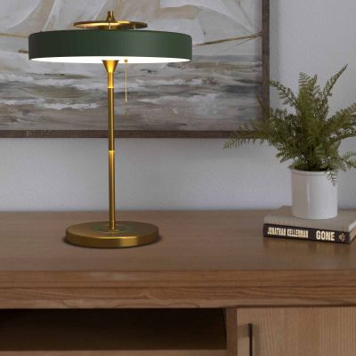 Lampa biurkowa 3x20 W zielona-złota ABRBAQUERO Abruzzo Bankierki