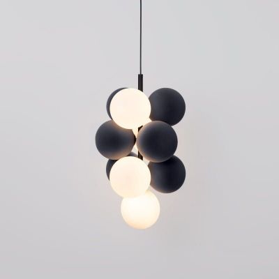 Lampa wisząca 4x12 W szary/popielaty ABRGRAPPAS Abruzzo Vino