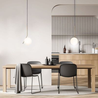 Lampa wisząca 1x20 W biała-złota ABRKMTB Abruzzo Milano