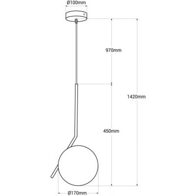 Lampa wisząca 1x20 W biała-złota ABRKMTB Abruzzo Milano