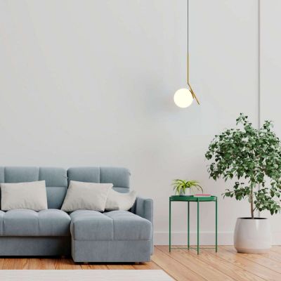 Lampa wisząca 1x20 W biała-złota ABRKMTB Abruzzo Milano