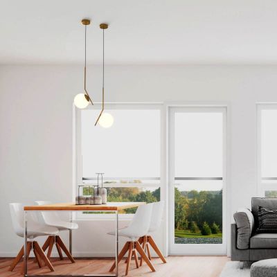 Lampa wisząca 1x20 W biała-złota ABRKMTB Abruzzo Milano