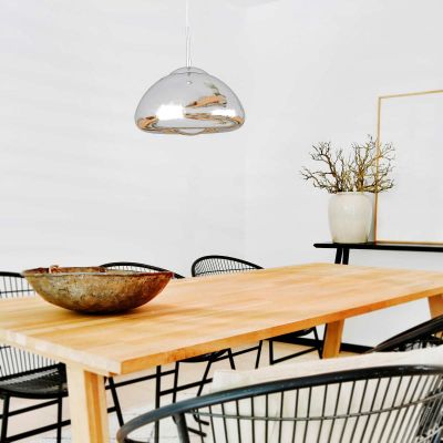 Lampa wisząca 1x20 W srebrna ABRLSWG Abruzzo Zonda