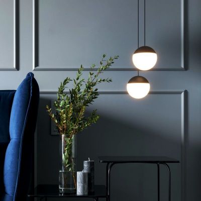 Lampa wisząca 1x9 W czarna ABRLWMICC Abruzzo Mica