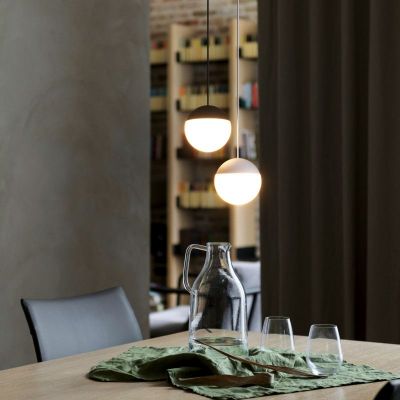 Lampa wisząca 1x9 W czarna ABRLWMICC Abruzzo Mica