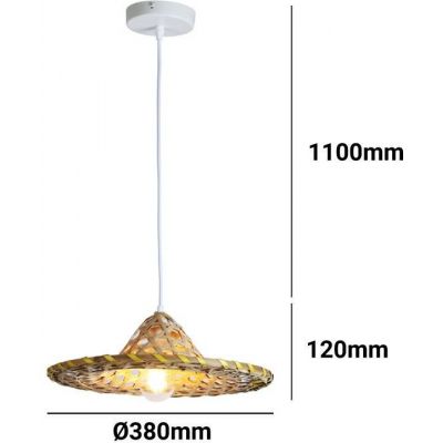 Lampa wisząca 1x20 W beżowa ABRLWBRA Abruzzo Boho