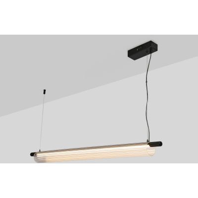 Lampa wisząca 1x28 W czarna-przezroczysta ABRLWJ15W Abruzzo Japanese