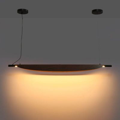 Lampa wisząca 1x28 W czarna-brązowa ABRLWJ28W Abruzzo Japanese