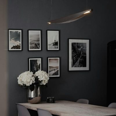 Lampa wisząca 1x28 W czarna-brązowa ABRLWJ28W Abruzzo Japanese