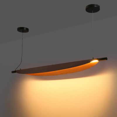 Lampa wisząca 1x28 W czarna-brązowa ABRLWJ28W Abruzzo Japanese
