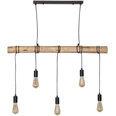 Lampa wisząca 5x40 W czarna ABRLWL5XE27 Abruzzo Cerveza