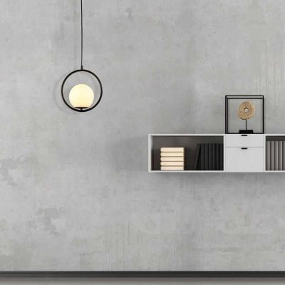 Lampa wisząca 1x20 W biała-czarna ABRLWMRE27 Abruzzo Milano