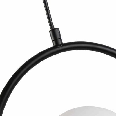 Lampa wisząca 1x20 W biała-czarna ABRLWMRE27 Abruzzo Milano