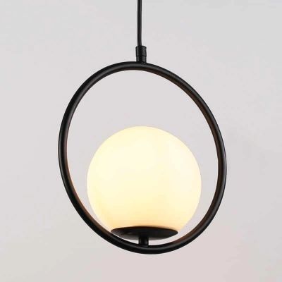 Lampa wisząca 1x20 W biała-czarna ABRLWMRE27 Abruzzo Milano
