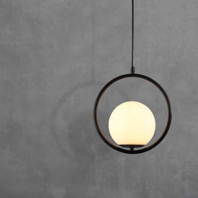 Lampa wisząca 1x20 W biała-czarna ABRLWMRE27 Abruzzo Milano