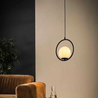 Lampa wisząca 1x20 W biała-czarna ABRLWMRE27 Abruzzo Milano