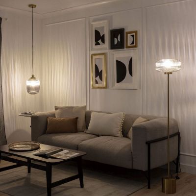 Lampa wisząca 1x20 W przydymiona ABRLWSCNIK Abruzzo Niko