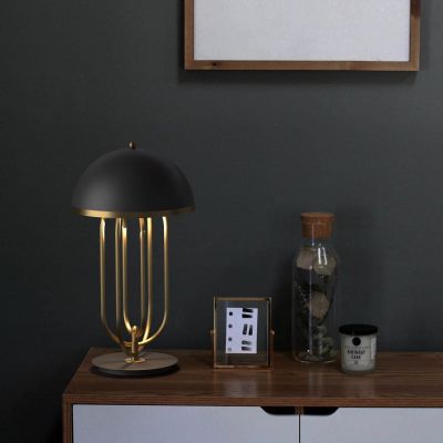 Lampa biurkowa 2x20 W czarna-złota ABRMONZA Abruzzo Bankierki