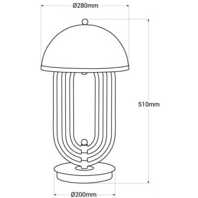 Lampa biurkowa 2x20 W czarna-złota ABRMONZA Abruzzo Bankierki