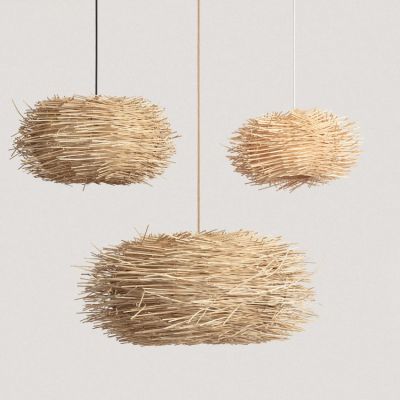 Lampa wisząca 1x40 W drewno ABRNLW31XLBHE27 Abruzzo Boho
