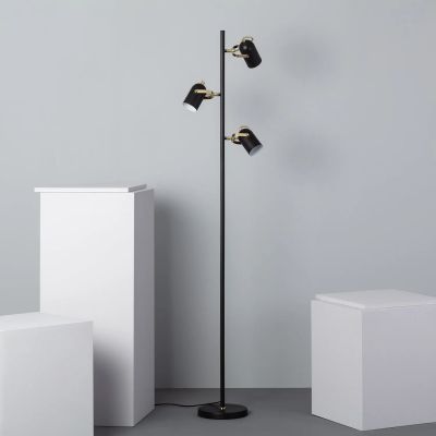 Lampa stojąca 3x20 W czarna ABRRRCC3XE14 Abruzzo Retro