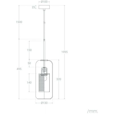 Lampa wisząca 1x20 W przezroczysta ABRZONE27 Abruzzo Nobile
