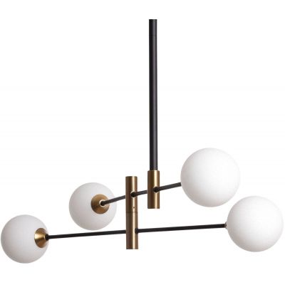 Lampa wisząca 4x20 W czarna-złota-mleczna ABR4KLWZ Abruzzo Milano