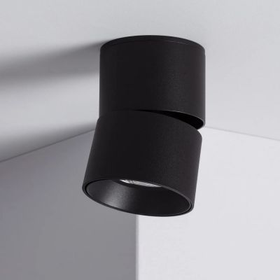 Lampa podsufitowa 1x7 W czarna ABRLPR7WCWW Abruzzo Estetica LED
