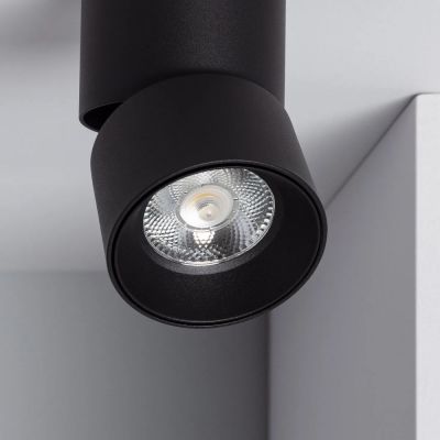 Lampa podsufitowa 1x7 W czarna ABRLPR7WCWW Abruzzo Estetica LED