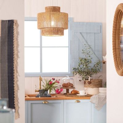 Lampa wisząca 1x40 W brązowa ABRLW14BHE27 Abruzzo Boho