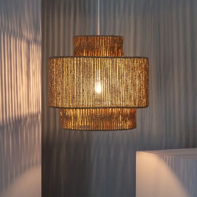 Lampa wisząca 1x40 W brązowa ABRLW14BHE27 Abruzzo Boho