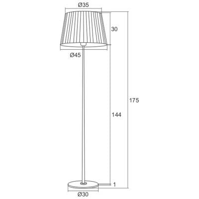 Lampa stojąca 1x15 W chrom 3848 Argon Asti
