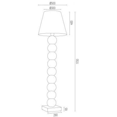 Lampa stojąca 1x15 W biała 4059 Argon Fudżi