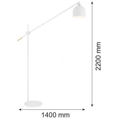 Lampa stojąca 1x15 W biała 4734 Argon Detroit