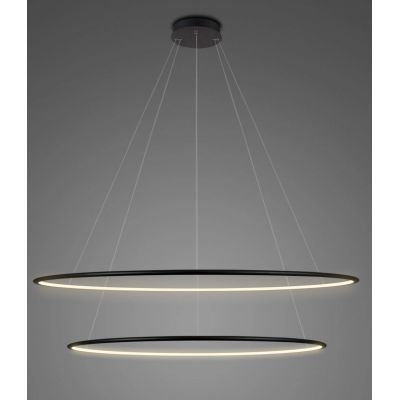 Lampa wisząca 2x68 W czarna LA074P100in4kblack Altavola Design Ledowe Okręgi