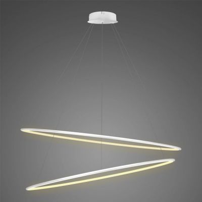 Lampa wisząca 2x83 W biała LA074P120in3kwhitedimm Altavola Design Ledowe Okręgi