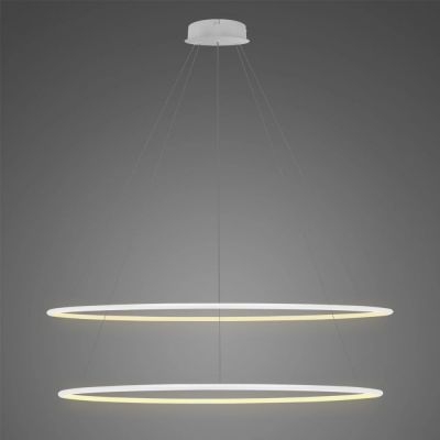 Lampa wisząca 2x83 W biała LA074P120in3kwhitedimm Altavola Design Ledowe Okręgi