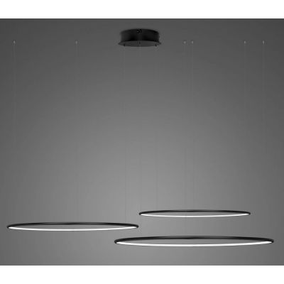Lampa wisząca 3x99 W czarna LA075CO380in4k99Wblackdimm Altavola Design Ledowe Okręgi