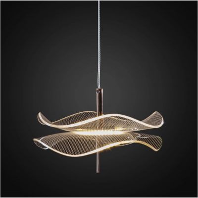 Lampa wisząca 1x6 W przezroczysta-różowe złoto LA102P3000K Altavola Design Mariposa