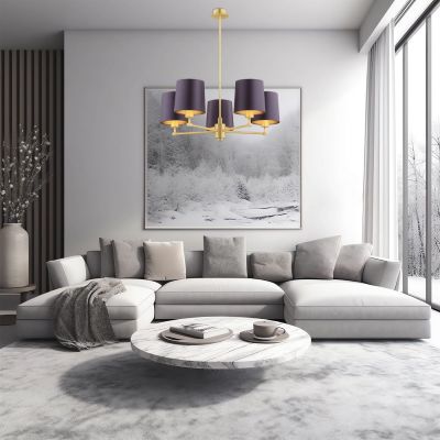 Lampa wisząca 5x15 W mosiądz 2188 Argon Princeton