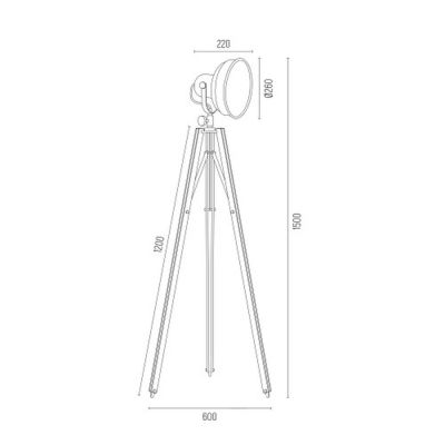 Lampa stojąca 1x22.5 W czarna 3355 Argon Foto New